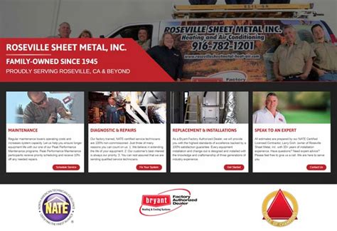 roseville sheet metal|roseville heating and air.